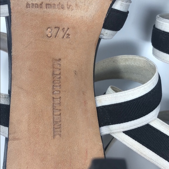 Manolo Blahnik elastic striped sandals - Picture 5 of 6